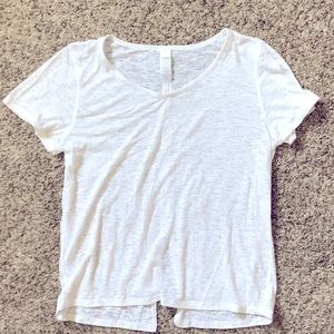 Ivivva white tee with split back